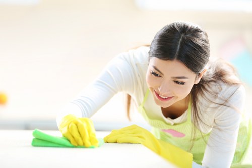 Office cleaning by Merton cleaners in a modern workplace
