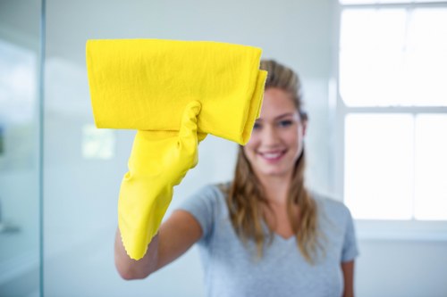 Detailed kitchen move in cleaning with cabinets and counters