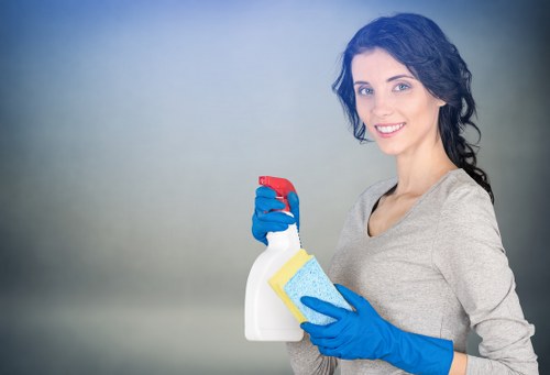 Carpet cleaning service in a commercial interior