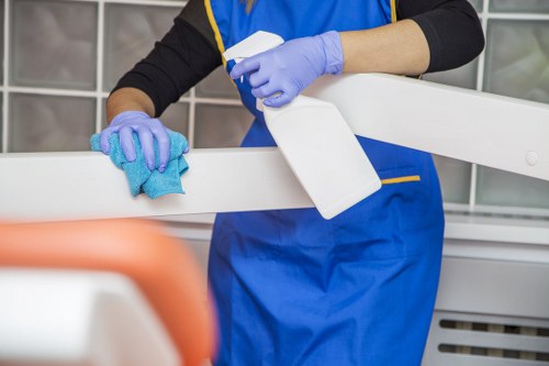 Professional post-construction cleaning in a renovated room